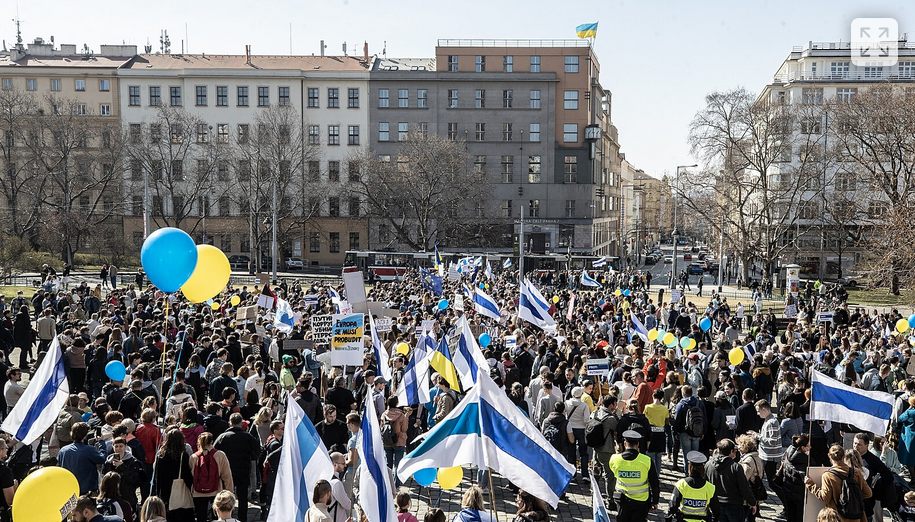 Demonstrace Rusů v Praze