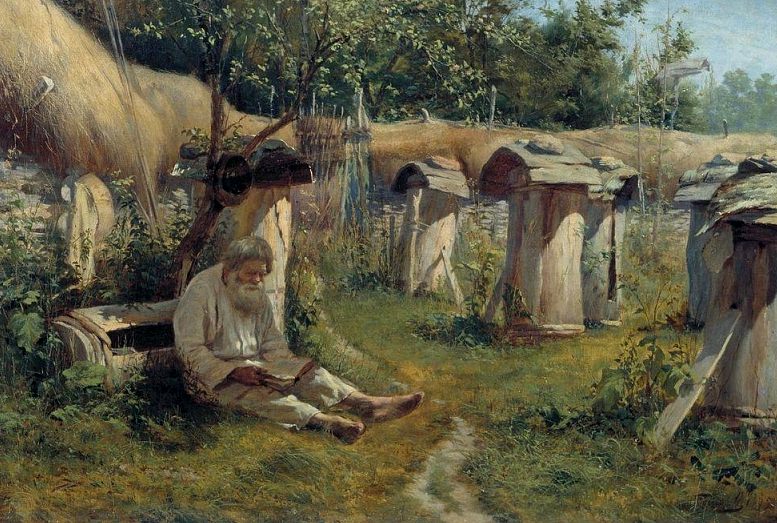 Včelař odpočívá u včel