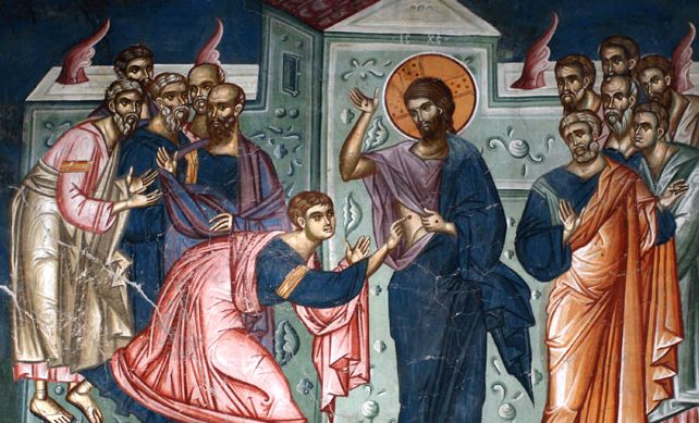 Freska, 14. stol. Chrám pečského patriarchátu, Kosovo